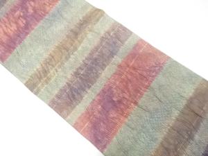 ふくれ織　横段模様　全通袋帯